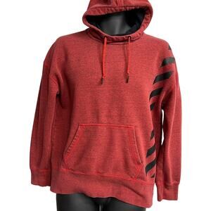 Nike Hoodie Women Size S Red Pullover Long Sleeve Cotton Blend Athleisure Casual